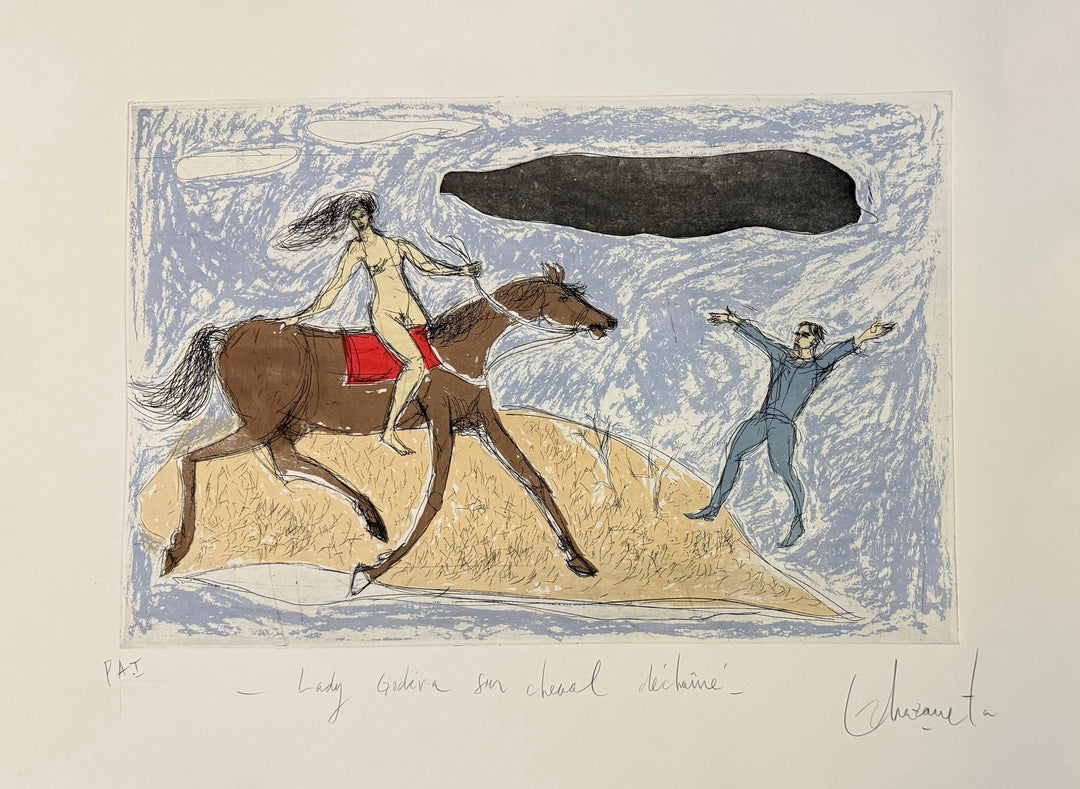 Alfredo Echazarreta - Lady Godiva à cheval déchaîné