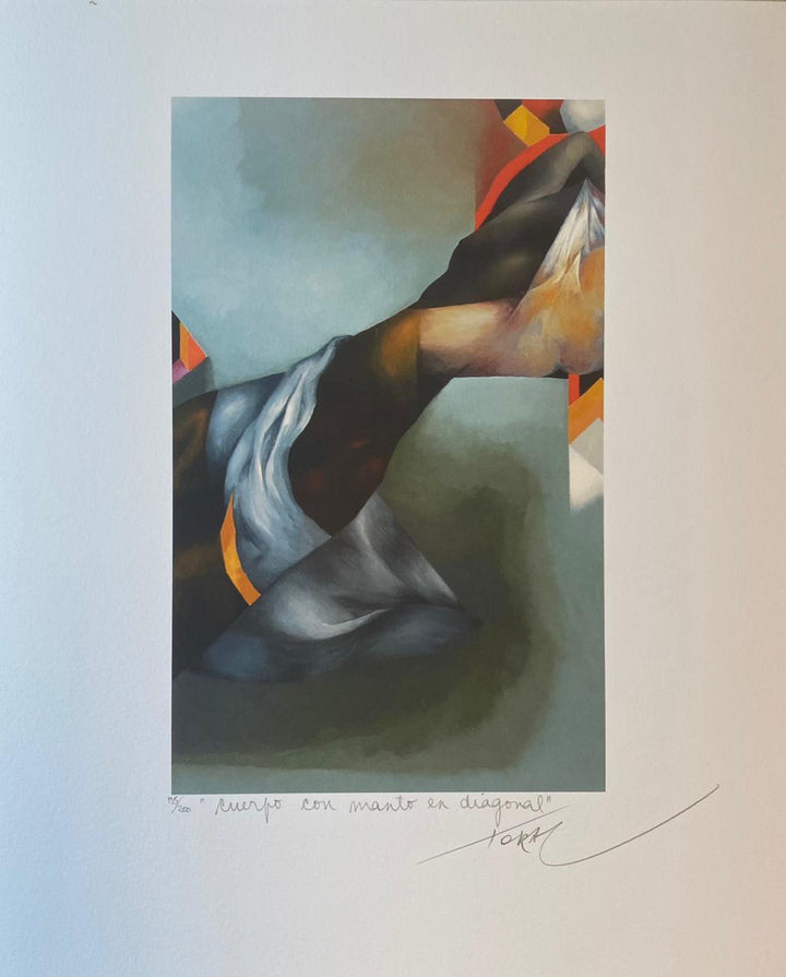 Mario Toral - Cuerpos con manto en diagonal